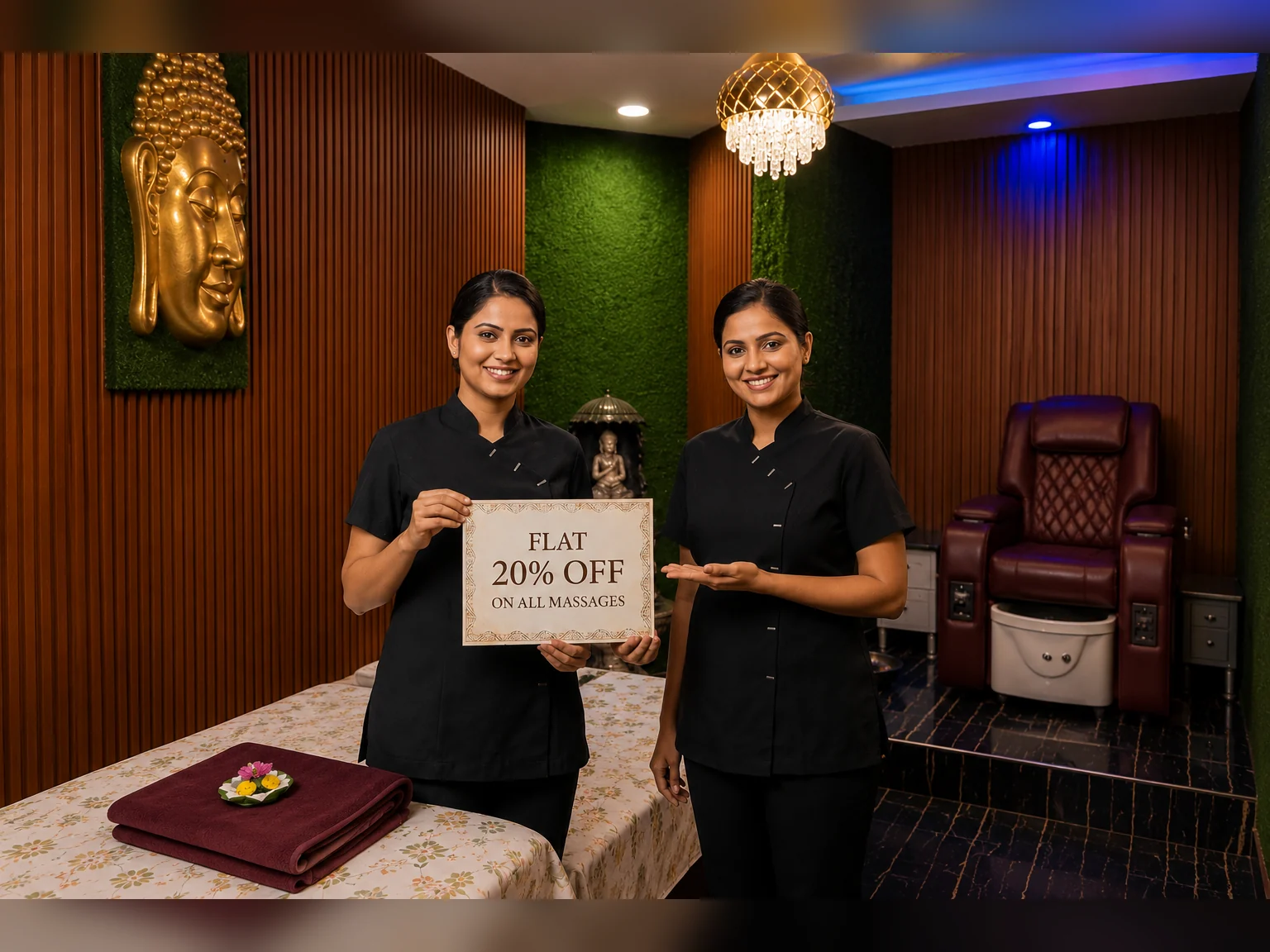 Kohinoor Spa staff inside the spa