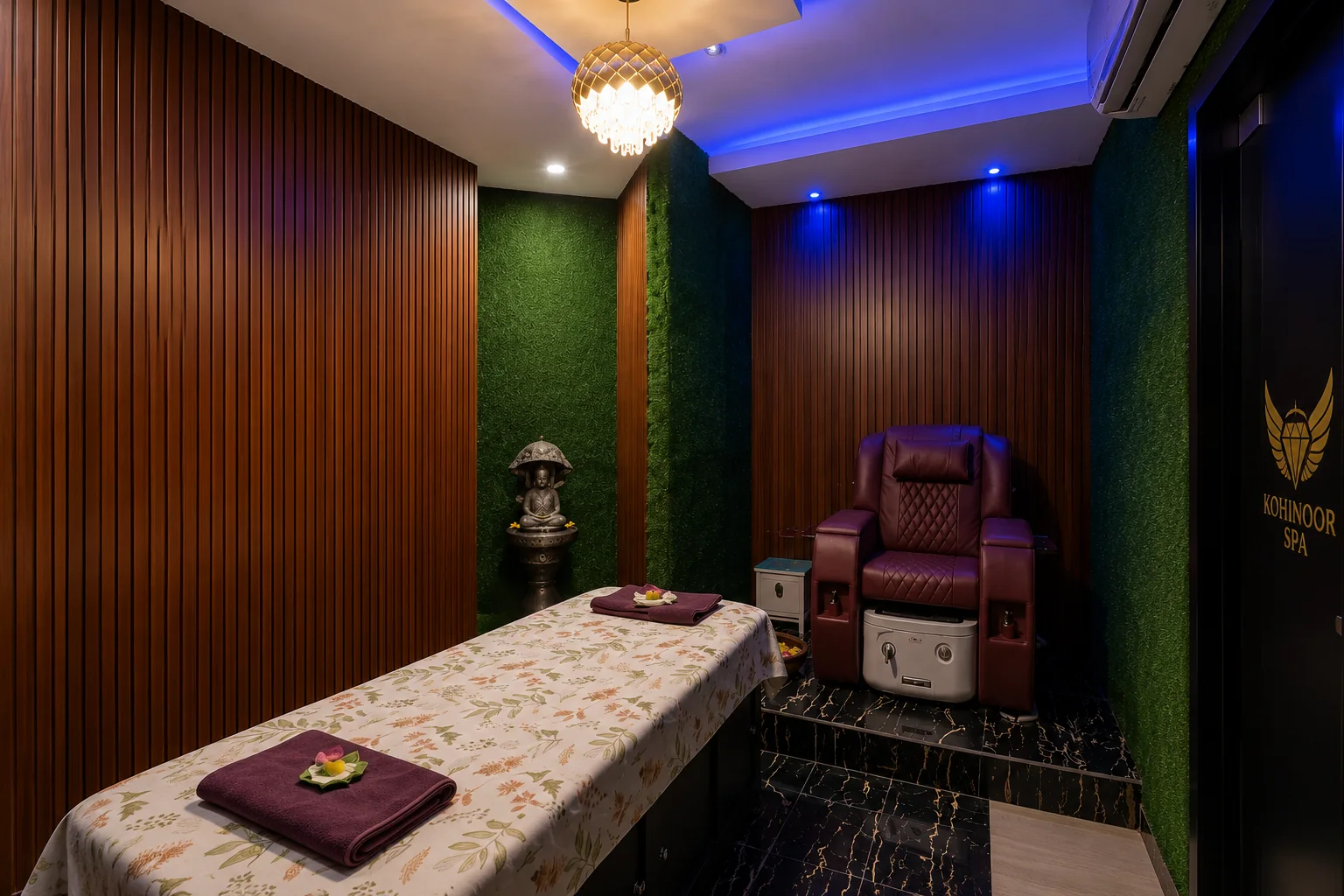 Massage room at Kohinoor Spa for Deep Tissue and Swedish Massage